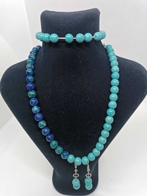 UltraMint Turkuaz ve Azurit Doğal Taş Takı Seti, Şık ve Özgün Tasarım