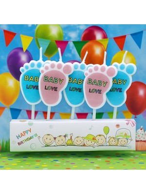 5 Li Figürlü Pasta Mumları