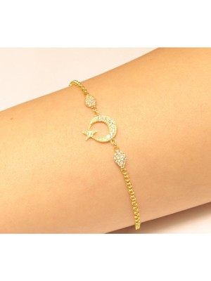 UltraMint Parlak Gümüş Ay Yıldız Bileklik, Şıklık ve Zarafet Için Mükemmel Seçim