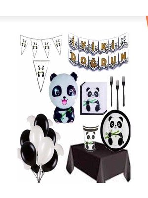 Panda Konseptli Parti Seti