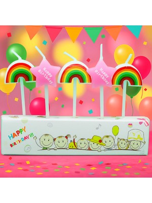 5 Li Figürlü Pasta Mumları