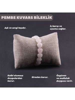 UltraMint Doğal Pembe Kuvars Taşlı Bileklik, Şıklık ve Enerji Dolu Tasarım