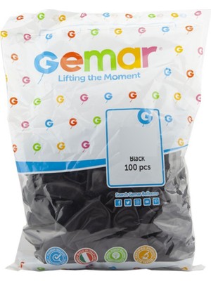 Gemar Balon G90 26CM 100 Lü Siyah 014