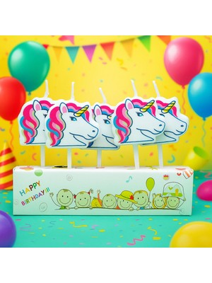 5 Li Figürlü Pasta Mumları