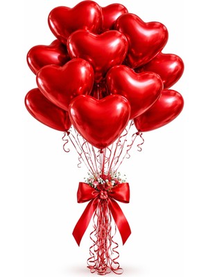 Kalpli Kırmızı Lateks Balon 10 Adet