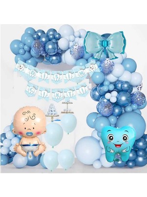 Ilk Dişim Çıktı Flama Yazı Banner Kutlama Parti Eğlence Seti