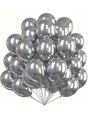 30 Lu Krom Lateks Balon 12 Inç (Renk Seçmeli)