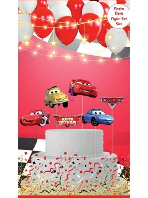 Pasta Üstü Figür Kürdan Süsleri – 6’lı Paket | Temalı Parti Cupcake Süsleri