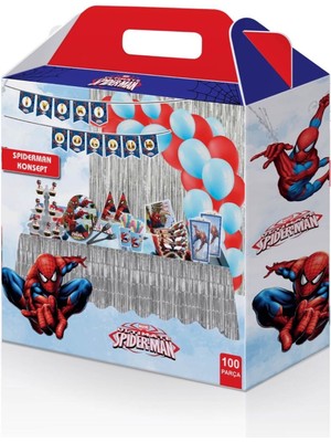 Örümcek Adam Doğum Günü Temalı 100 Parçalık Parti Seti ile Kahraman Gibi Kutlayın!