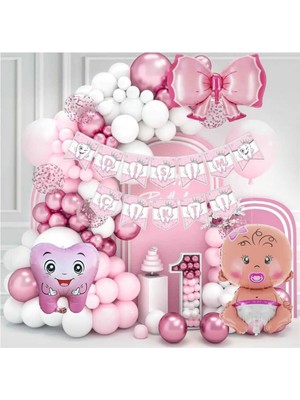 Ilk Dişim Çıktı Flama Yazı Banner Kutlama Parti Eğlence Seti