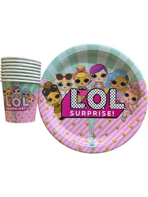 8'li Karakterli Karton Tabak & Bardak Seti – Doğum Günü Parti Seti