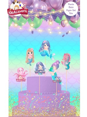 Deniz Kızı Temalı Doğum Günü Parti Süsü Malzemeleri