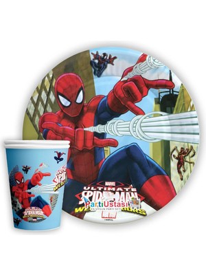 8'li Karakterli Karton Tabak & Bardak Seti – Doğum Günü Parti Seti