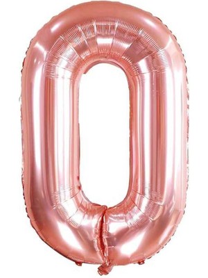 Folyo Balon Rakam Helyum Uyumlu 100 cm Rosegold Renk