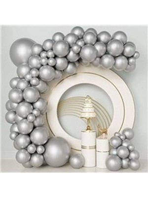 50 Li Krom Renkler Balon Zinciri Set