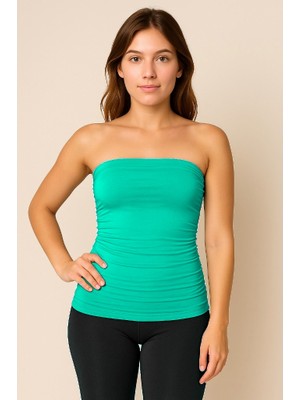 Merlot Straplez Örme Basic Kadın Atlet