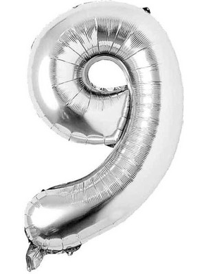 Folyo Balon Rakam Helyum Uyumlu 100 cm Gümüş Renk
