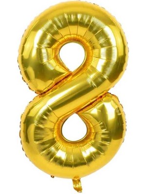 Folyo Balon Rakam Helyum Uyumlu 100 cm Gold Renk