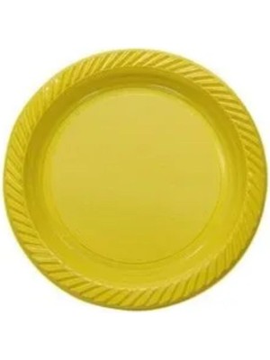 Renkli Kullan At Plastik Tabak 25 Adet