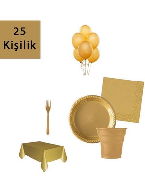 25 Kişilik Doğum Günü Partisi Tbaka Bardak Kombin Set