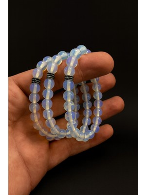 UltraMint Doğaltaş Bileklik Opal Taşı (Ay Taşı) 8mm, Şık ve Enerji Dolu Takı