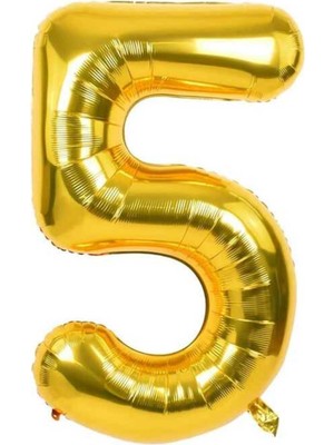 Folyo Balon Rakam Helyum Uyumlu 100 cm Gold Renk
