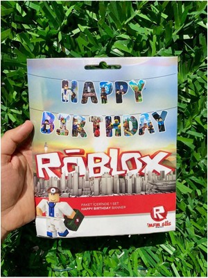 Roblox Temalı Happy Birthday Banner Yazı