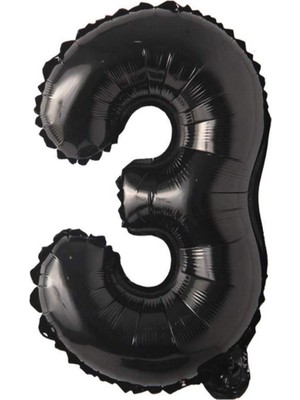 40'' 100 cm Siyah 3 Yaş Folyo Balon