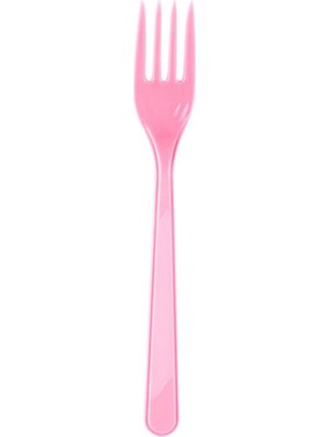 Renkli Kullan At Plastik Çatal 24 Adet