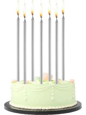 6 Adet 20 cm Pasta Mumu,slim Mumuınce Uzun Parti,nişan,düğün Ritüel Mumu