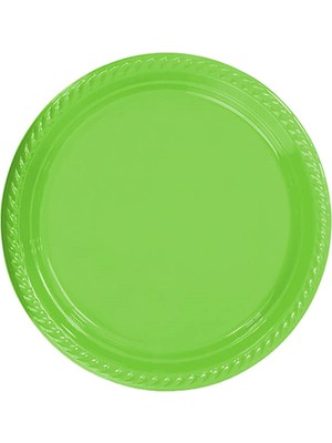 25'li Yeşil Sert Plastik Tabak