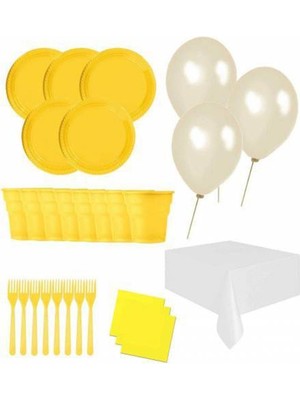 Sarı Doğum Günü Parti Seti 25 Kişilik