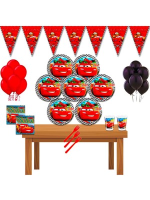 Cars Arabalar Doğum Günü Parti Malzemeleri Süsleri Seti 16 Kişilik