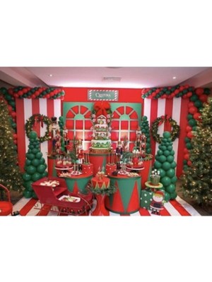 100 Adet Yılbaşı Yeniyıl Kutlama Parti Balon Yeşil ve Kirmizi