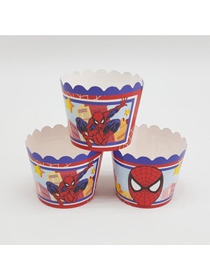 Örümcek Adam Cupcake Kabı 25 Adet