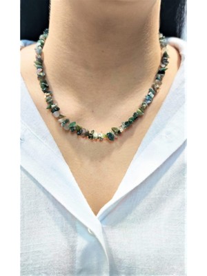 UltraMint Doğal Hint Akik Kırıktaş Takım, Şık ve Enerji Dolu Aksesuarlar