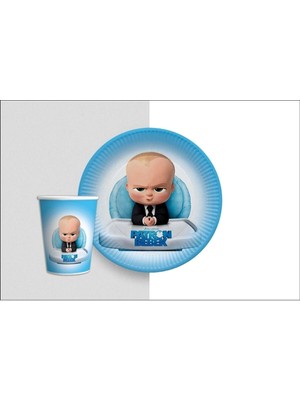 Parti Patron Bebek Karakter Tabak Bardak 8 Adet