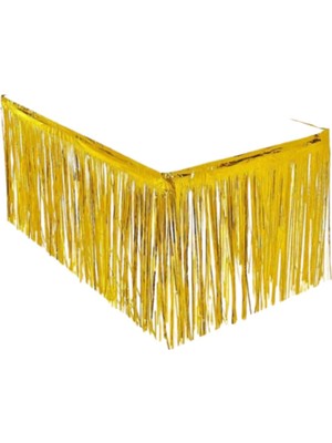 Gold Püsküllü Metalize Masa Eteği