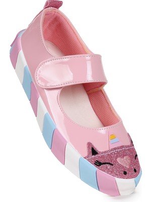 Kiko Kids  Gilan Cırtlı Kız Çocuk Babet Ayakkabı