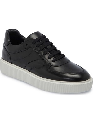 Tergan Siyah Hakiki Deri Erkek Sneaker - E25I1AY57335-A43
