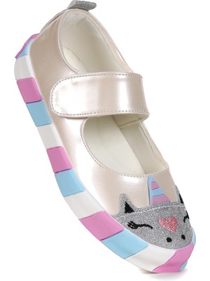 Kiko Kids  Gilan Cırtlı Kız Çocuk Babet Ayakkabı