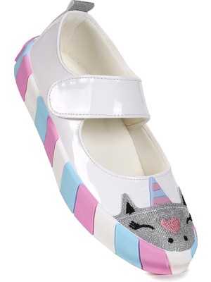 Kiko Kids  Gilan Cırtlı Kız Çocuk Babet Ayakkabı