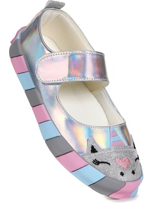 Kiko Kids  Gilan Cırtlı Kız Çocuk Babet Ayakkabı