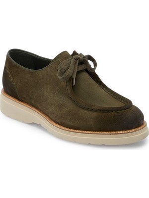 Tergan Haki Hakiki Süet Deri Erkek Casual Ayakkabı - E25I1AY57352-J86