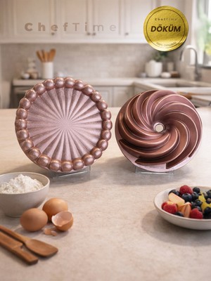 ChefTime 2'li Rose Rüzgar&tart Kek Kalıbı