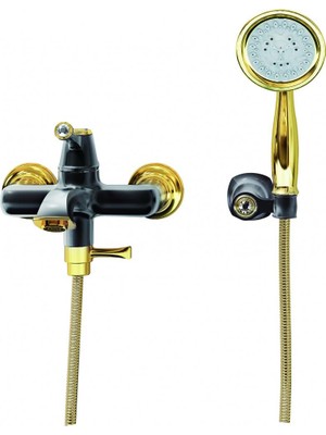 Creavit Elegant Banyo Armatürü Siyah Altın