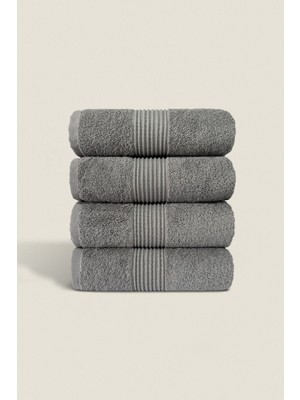 Ellaline 3'lü El Yüz Havlu Seti %100 Pamuk Sertifikalı Baş Havlusu | Mutfak | Çeyizlik 50X90CM Gri