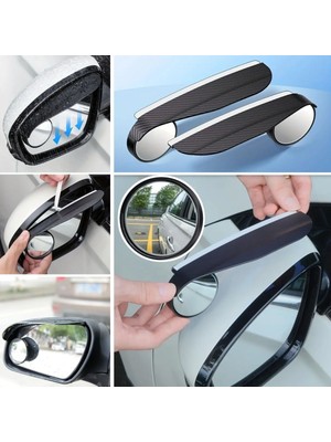 Roichil 2 Adet Kendinden Aynalı Karbon Fiber Görünümlü Araba Yan Ayna Yağmur Koruyucuları Yağmur & Kar Kalkanı Visörler