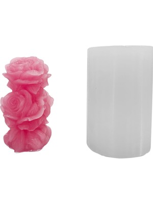 Tahtakale Toptancı Silikon 3D Sarmaşık Gül Mum Kalıbı