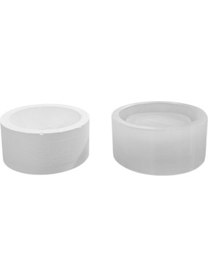 Tahtakale Toptancı Silikon 3D Yuvarlak Taş Tozu Saksı ve Mumluk Kalıbı